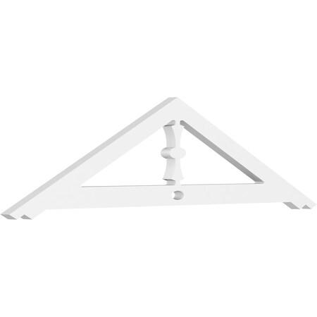 Ekena Millwork Pitch Artisan Architectural Grade PVC Gable Pediment, 36"W x 9"H x 1"P (6/12) GPP036X009X100ART